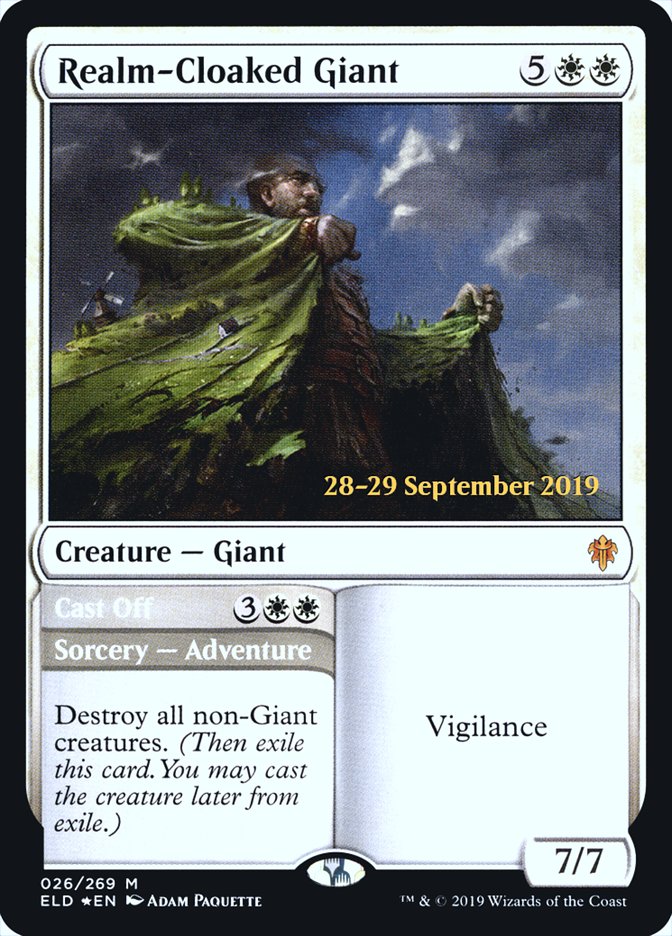 Realm-Cloaked Giant // Cast Off  [Throne of Eldraine Prerelease Promos] | Fandemonia Ltd