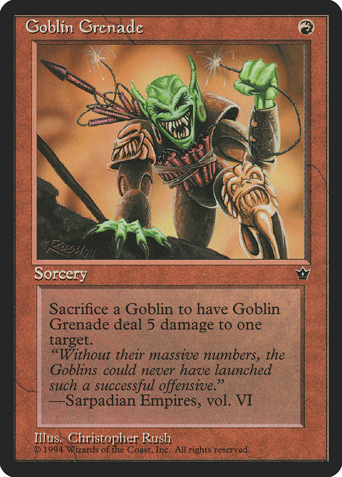 Goblin Grenade (Christopher Rush) [Fallen Empires] | Fandemonia Ltd