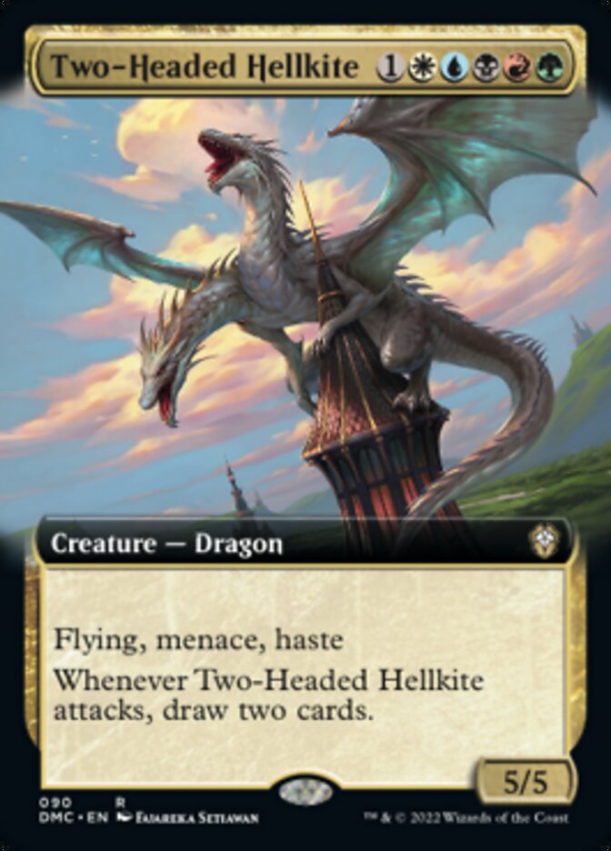 Two-Headed Hellkite (Extended Art) [Dominaria United Commander] | Fandemonia Ltd