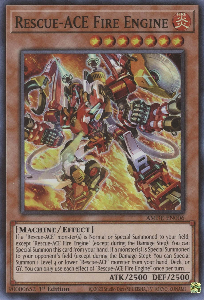 Rescue-ACE Fire Engine [AMDE-EN006] Super Rare | Fandemonia Ltd
