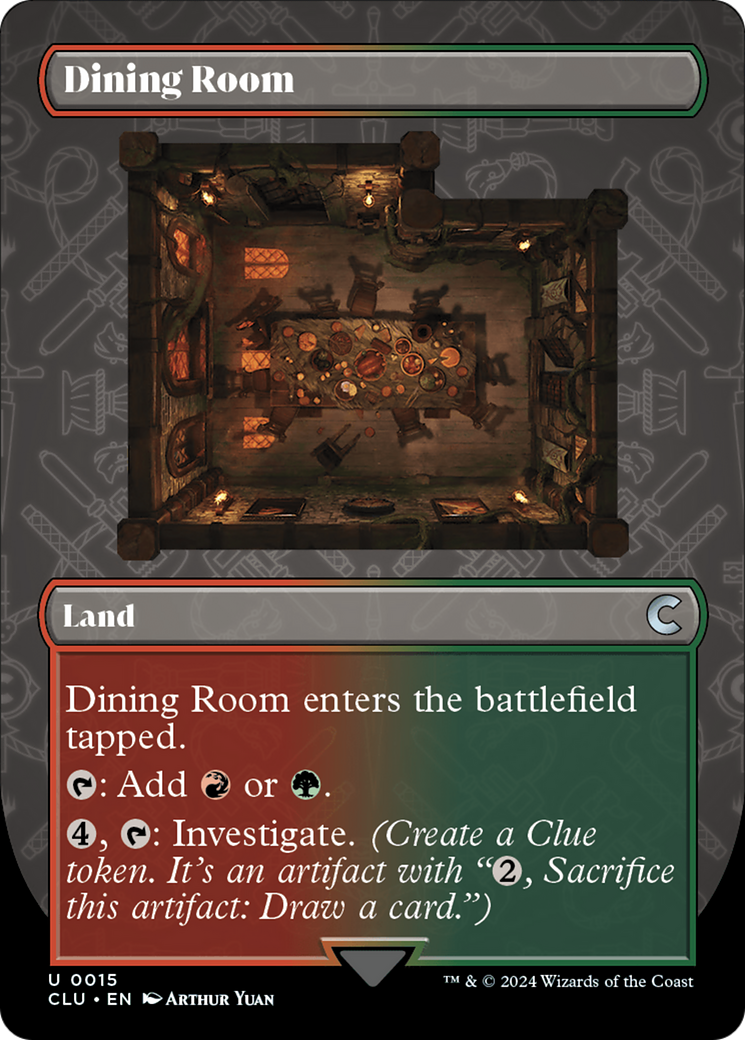 Dining Room (Borderless) [Ravnica: Clue Edition] | Fandemonia Ltd