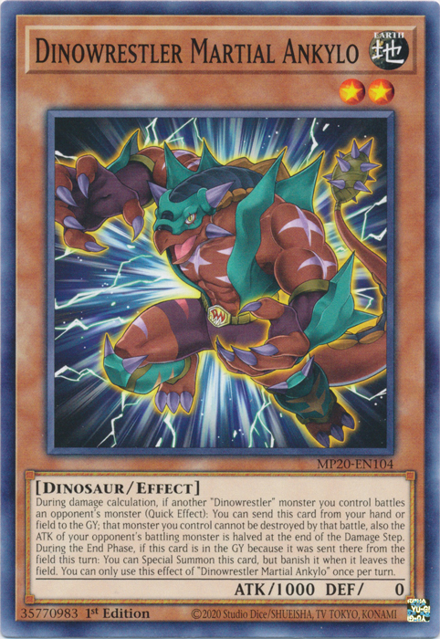 Dinowrestler Martial Ankylo [MP20-EN104] Common | Fandemonia Ltd