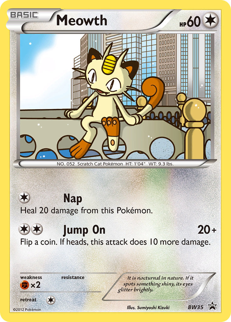 Meowth (BW35) (Cosmos Holo) [Black & White: Black Star Promos] | Fandemonia Ltd