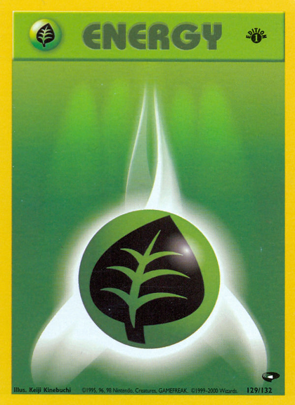 Grass Energy (129/132) [Gym Challenge 1st Edition] | Fandemonia Ltd