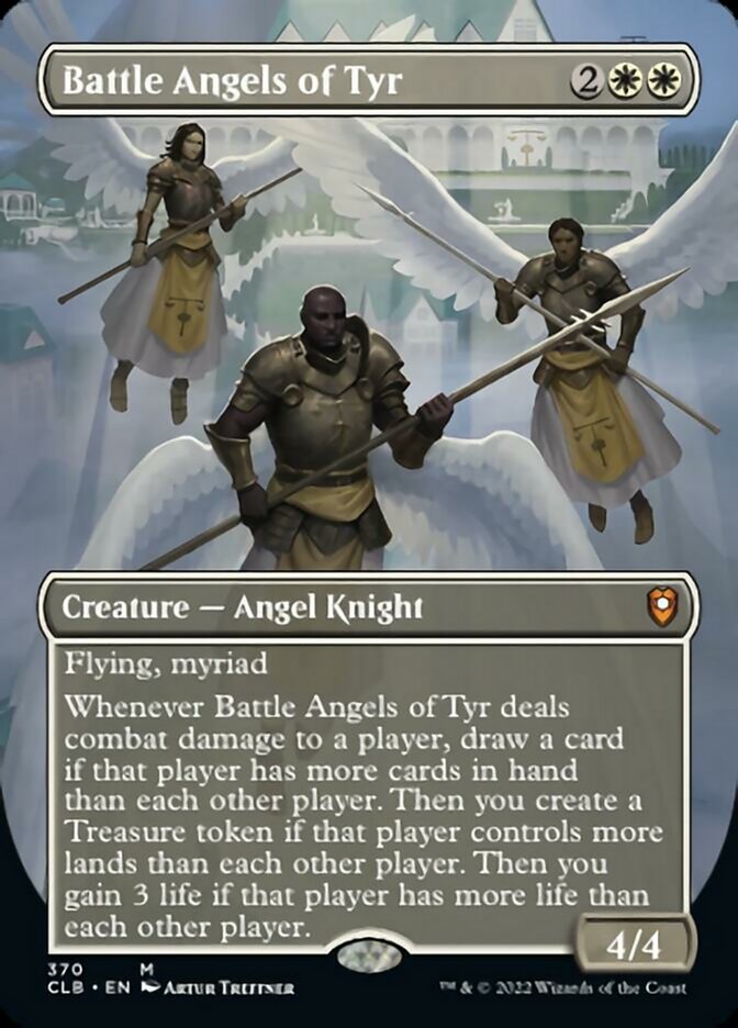 Battle Angels of Tyr (Borderless Alternate Art) [Commander Legends: Battle for Baldur's Gate] | Fandemonia Ltd