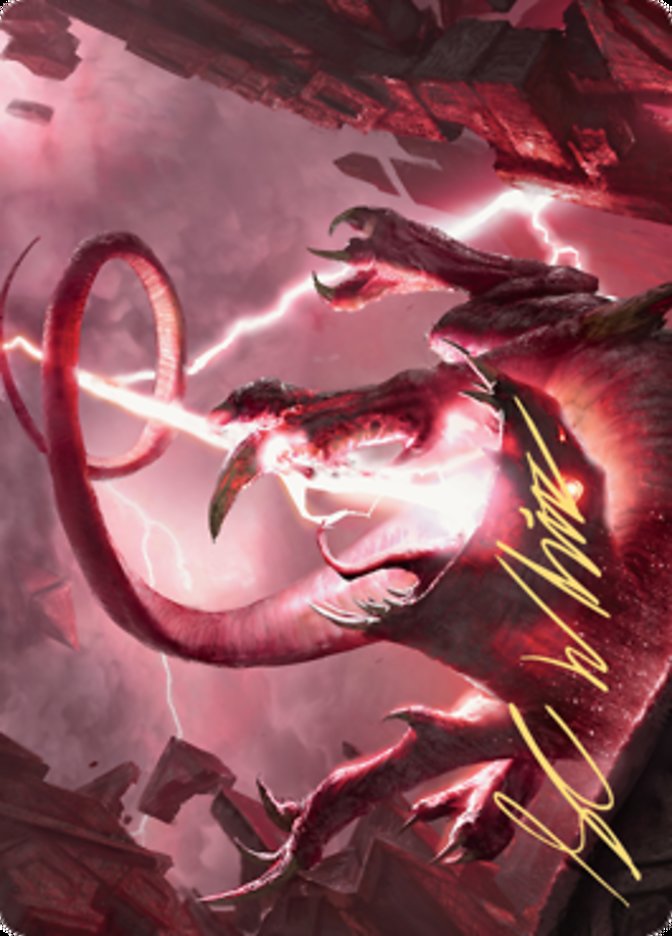 Thundering Rebuke Art Card (Gold-Stamped Signature) [Zendikar Rising Art Series] | Fandemonia Ltd