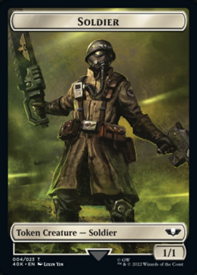 Soldier (004) // Vanguard Suppressor Double-sided Token (Surge Foil) [Universes Beyond: Warhammer 40,000 Tokens] | Fandemonia Ltd