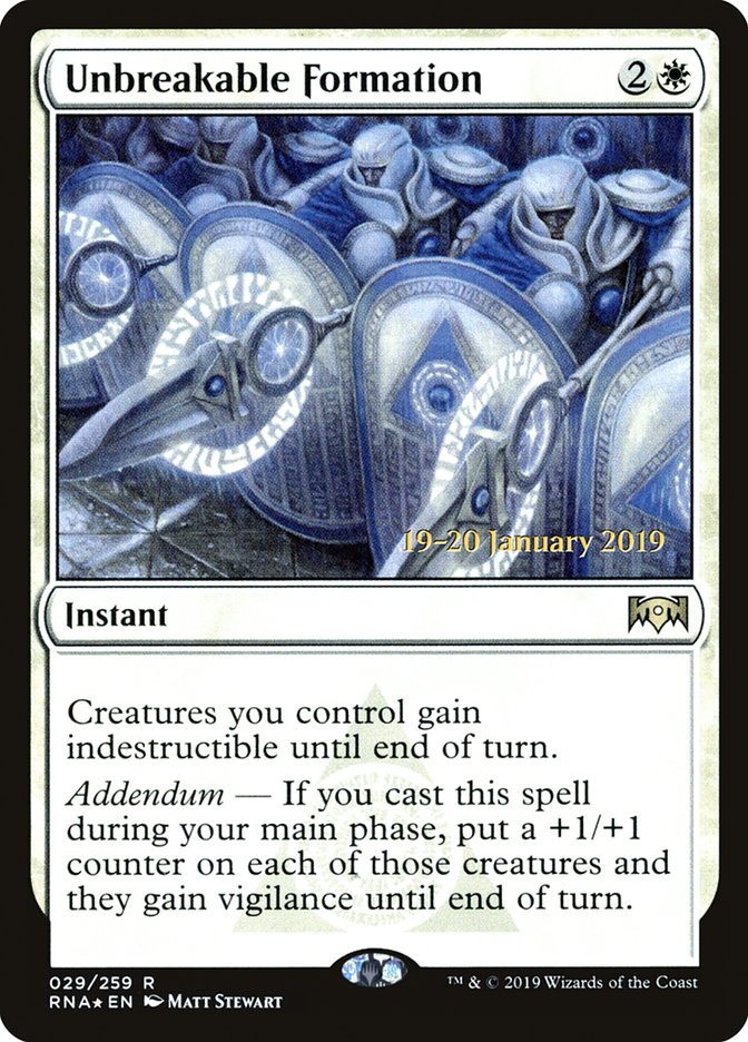 Unbreakable Formation [Ravnica Allegiance Prerelease Promos] | Fandemonia Ltd