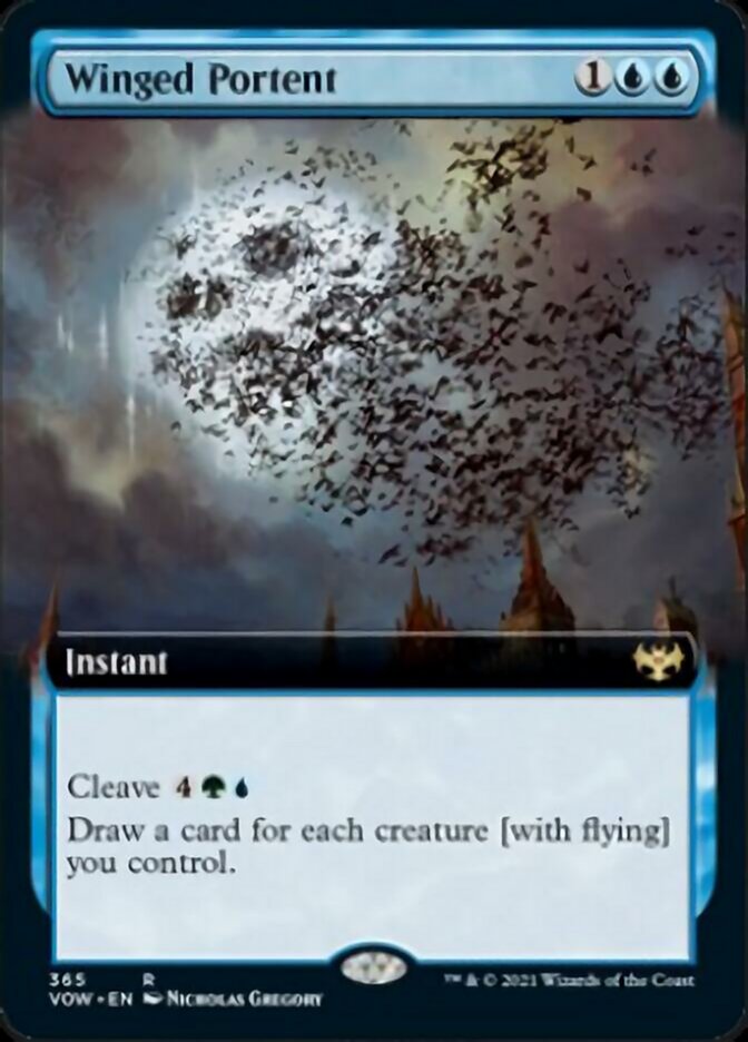Winged Portent (Extended) [Innistrad: Crimson Vow] | Fandemonia Ltd