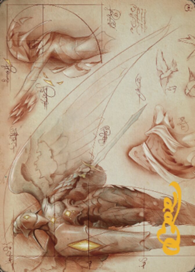 Platinum Angel Art Card (Gold-Stamped Signature) [The Brothers' War Art Series] | Fandemonia Ltd