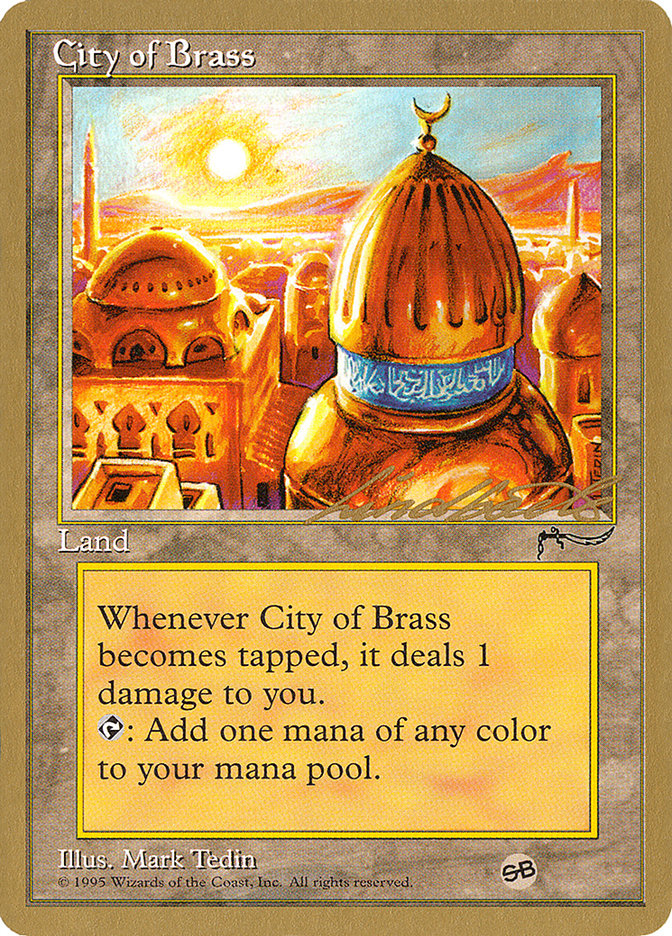 City of Brass (Leon Lindback) (SB) [Pro Tour Collector Set] | Fandemonia Ltd