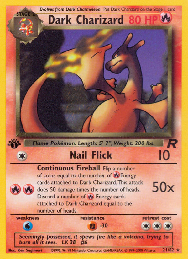 Dark Charizard (21/82) [Team Rocket 1st Edition] | Fandemonia Ltd