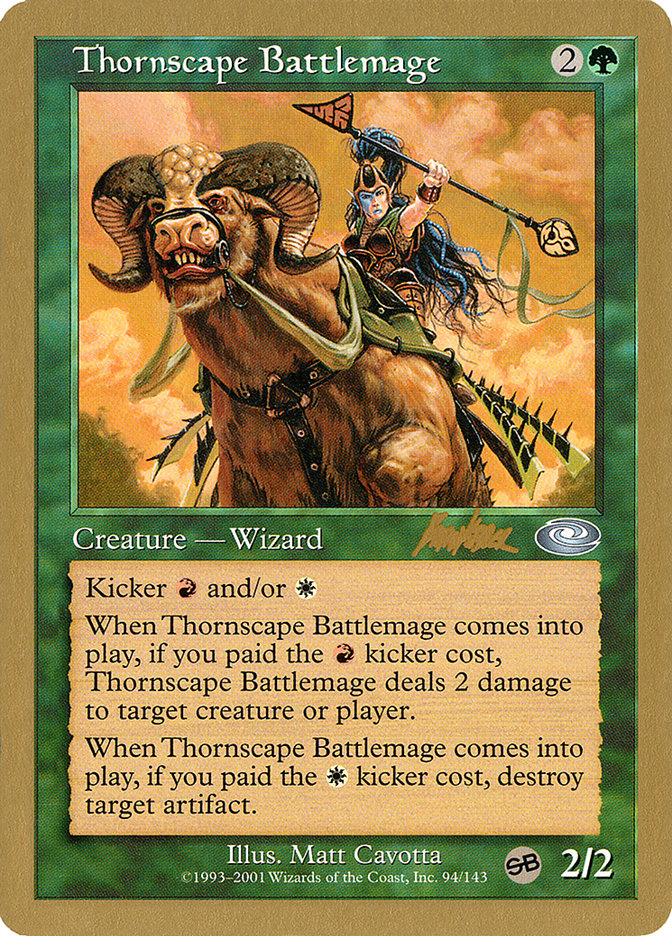 Thornscape Battlemage (Brian Kibler) (SB) [World Championship Decks 2002] | Fandemonia Ltd