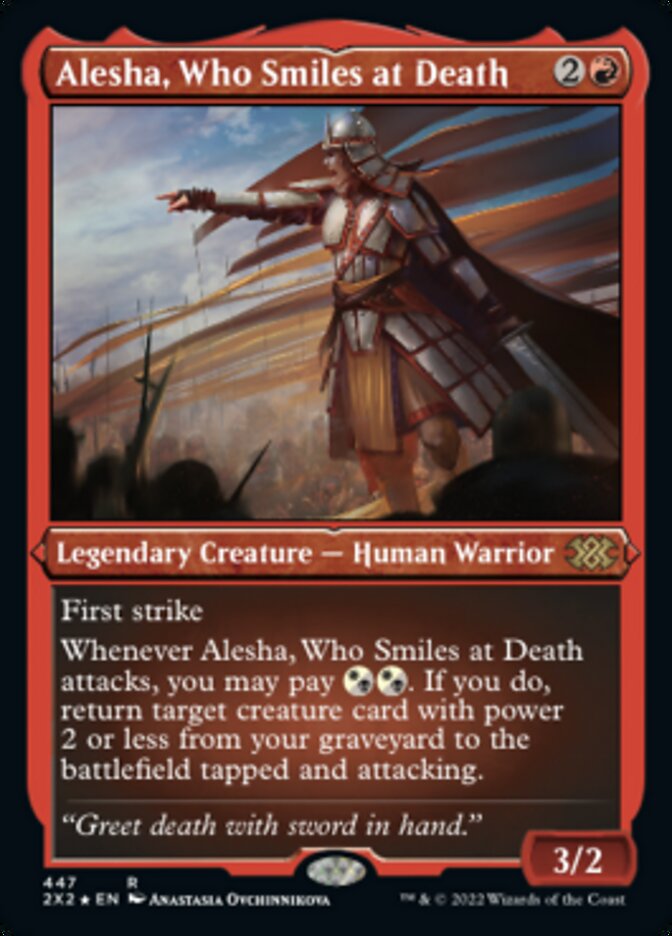 Alesha, Who Smiles at Death (Foil Etched) [Double Masters 2022] | Fandemonia Ltd