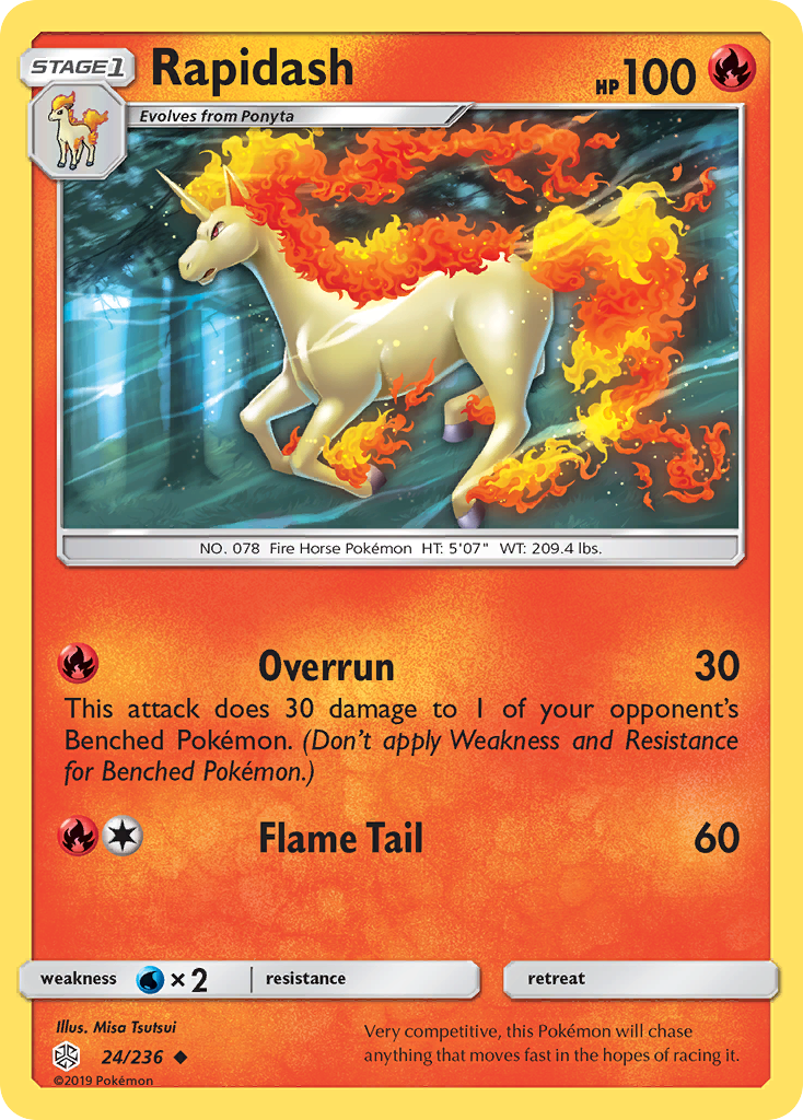 Rapidash (24/236) [Sun & Moon: Cosmic Eclipse] | Fandemonia Ltd