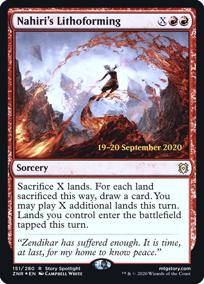 Nahiri's Lithoforming  [Zendikar Rising Prerelease Promos] | Fandemonia Ltd