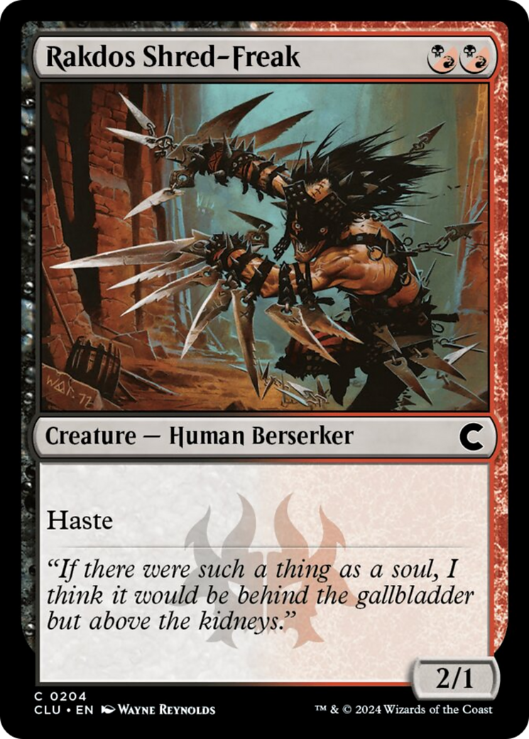 Rakdos Shred-Freak [Ravnica: Clue Edition] | Fandemonia Ltd