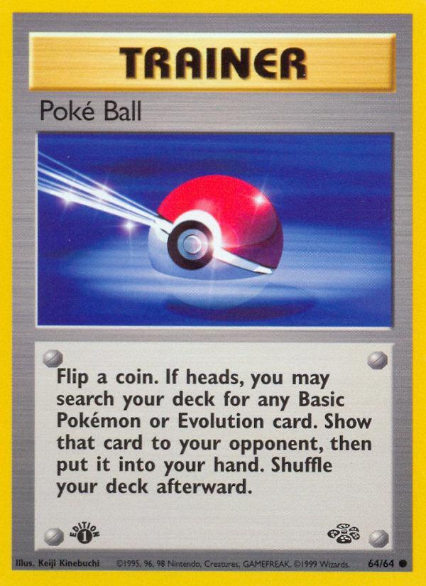 Poke Ball (64/64) [Jungle 1st Edition] | Fandemonia Ltd