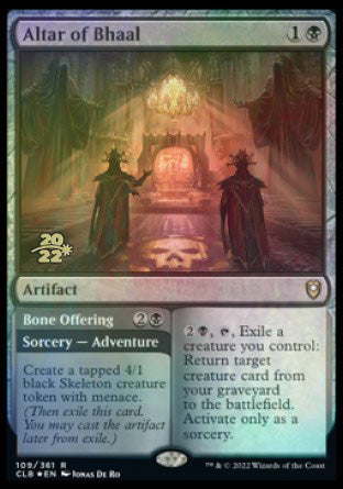 Altar of Bhaal // Bone Offering [Commander Legends: Battle for Baldur's Gate Prerelease Promos] | Fandemonia Ltd