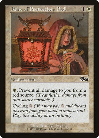 Rune of Protection: Red [Urza's Saga] | Fandemonia Ltd