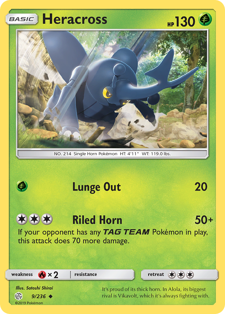 Heracross (9/236) [Sun & Moon: Cosmic Eclipse] | Fandemonia Ltd