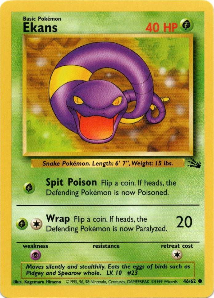Ekans (46/62) [Fossil Unlimited] | Fandemonia Ltd