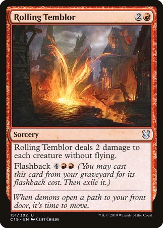 Rolling Temblor [Commander 2019] | Fandemonia Ltd