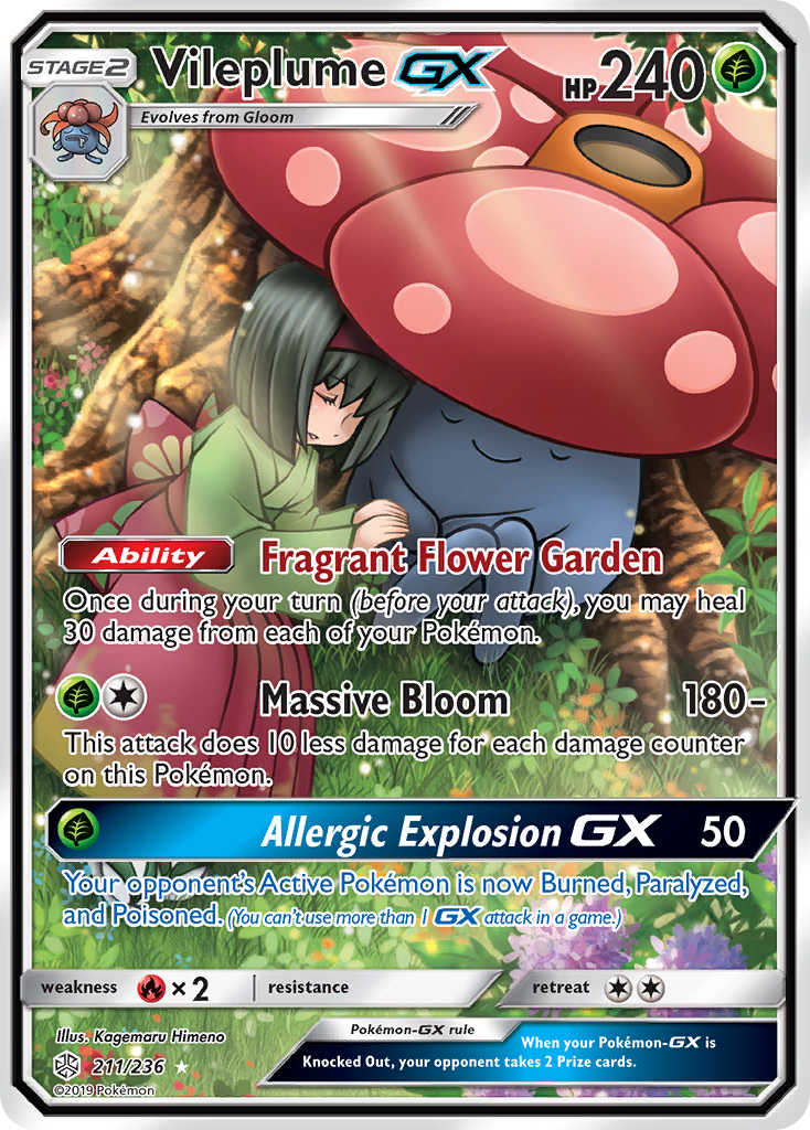 Vileplume GX (211/236) [Sun & Moon: Cosmic Eclipse] | Fandemonia Ltd