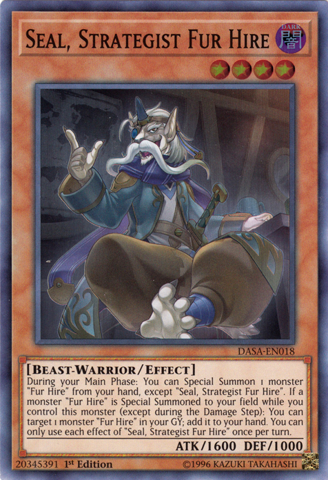 Seal, Strategist Fur Hire [DASA-EN018] Super Rare | Fandemonia Ltd