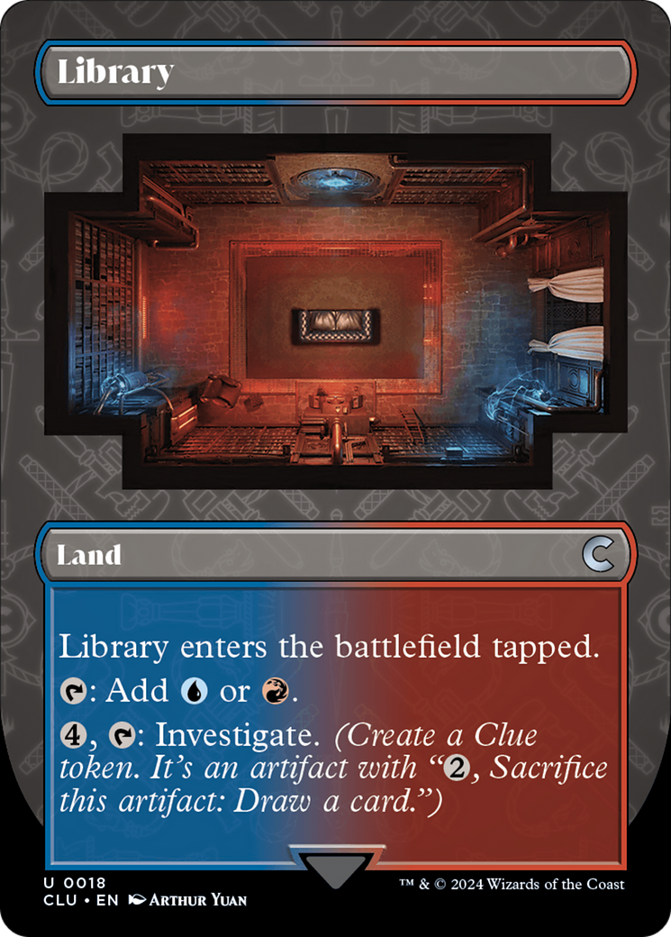 Library (Borderless) [Ravnica: Clue Edition] | Fandemonia Ltd