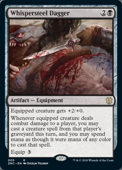 Whispersteel Dagger [Commander: Zendikar Rising] | Fandemonia Ltd