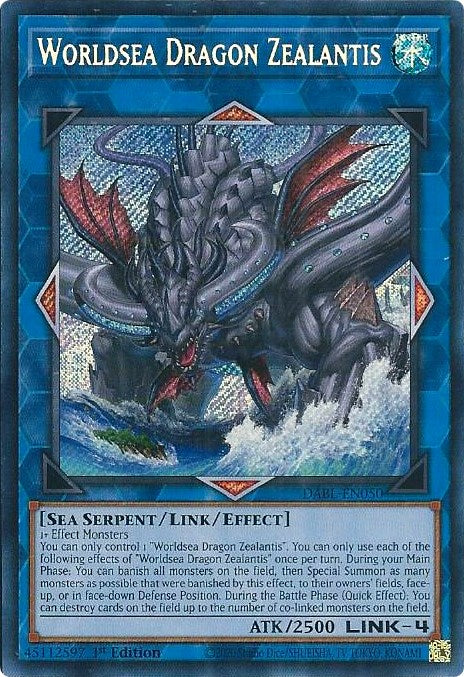 Worldsea Dragon Zealantis [DABL-EN050] Secret Rare | Fandemonia Ltd