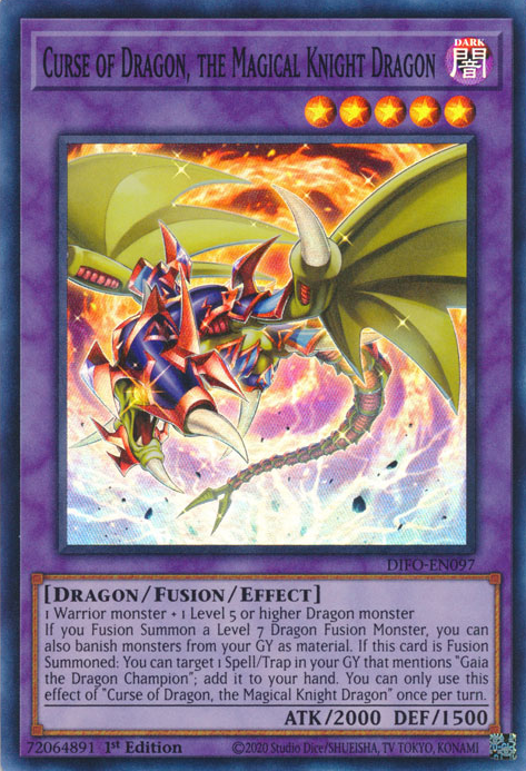 Curse of Dragon, the Magical Knight Dragon [DIFO-EN097] Super Rare | Fandemonia Ltd
