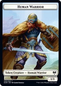 Human Warrior // Bear Double-sided Token [Kaldheim Tokens] | Fandemonia Ltd