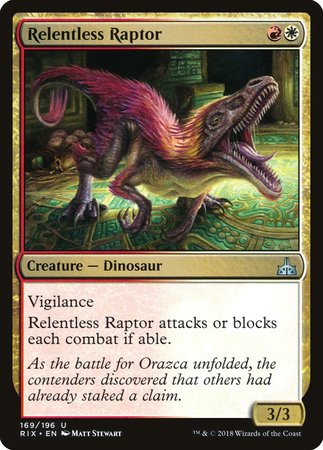 Relentless Raptor [Rivals of Ixalan] | Fandemonia Ltd