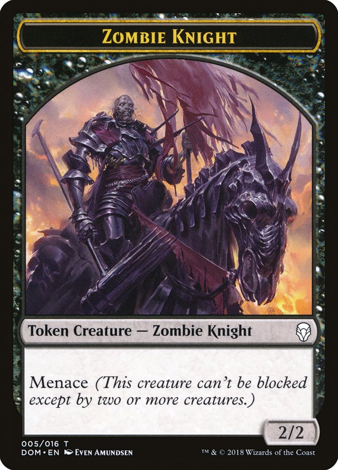 Zombie Knight [Dominaria Tokens] | Fandemonia Ltd