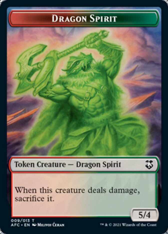 Dragon Spirit // The Monarch Double-sided Token [Dungeons & Dragons: Adventures in the Forgotten Realms Commander Tokens] | Fandemonia Ltd