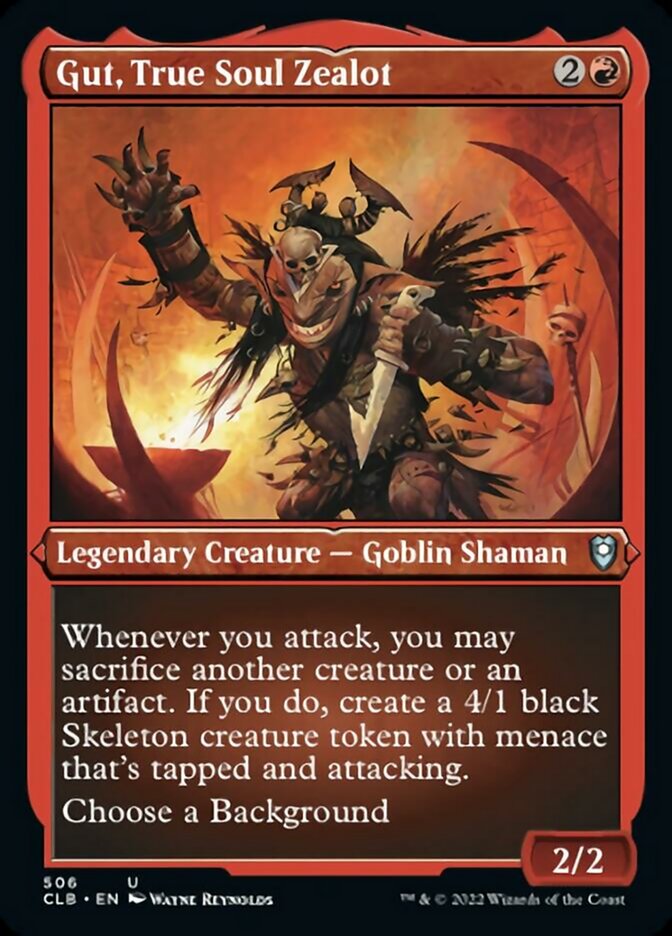 Gut, True Soul Zealot (Foil Etched) [Commander Legends: Battle for Baldur's Gate] | Fandemonia Ltd