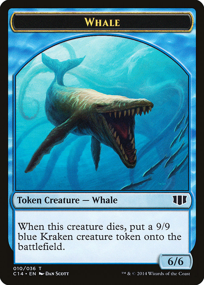 Whale // Zombie (011/036) Double-sided Token [Commander 2014 Tokens] | Fandemonia Ltd