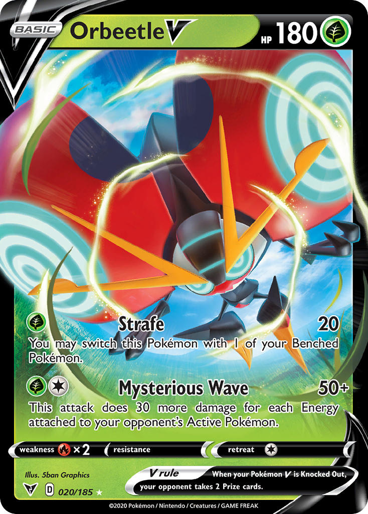 Orbeetle V (020/185) [Sword & Shield: Vivid Voltage] | Fandemonia Ltd