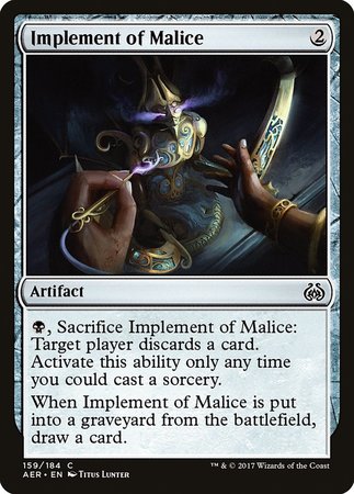 Implement of Malice [Aether Revolt] | Fandemonia Ltd