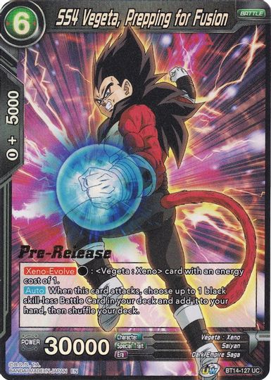 SS4 Vegeta, Prepping for Fusion (BT14-127) [Cross Spirits Prerelease Promos] | Fandemonia Ltd