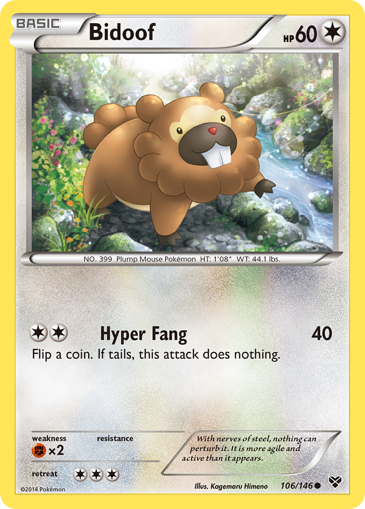 Bidoof (106/146) [XY: Base Set] | Fandemonia Ltd