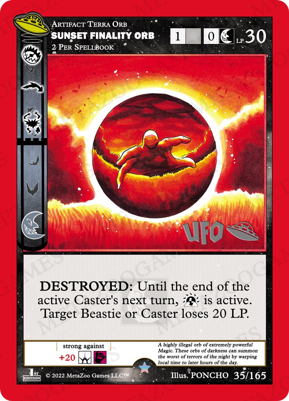 Sunset Finality Orb [Cryptid Nation: UFO First Edition Spoiler Pack] | Fandemonia Ltd