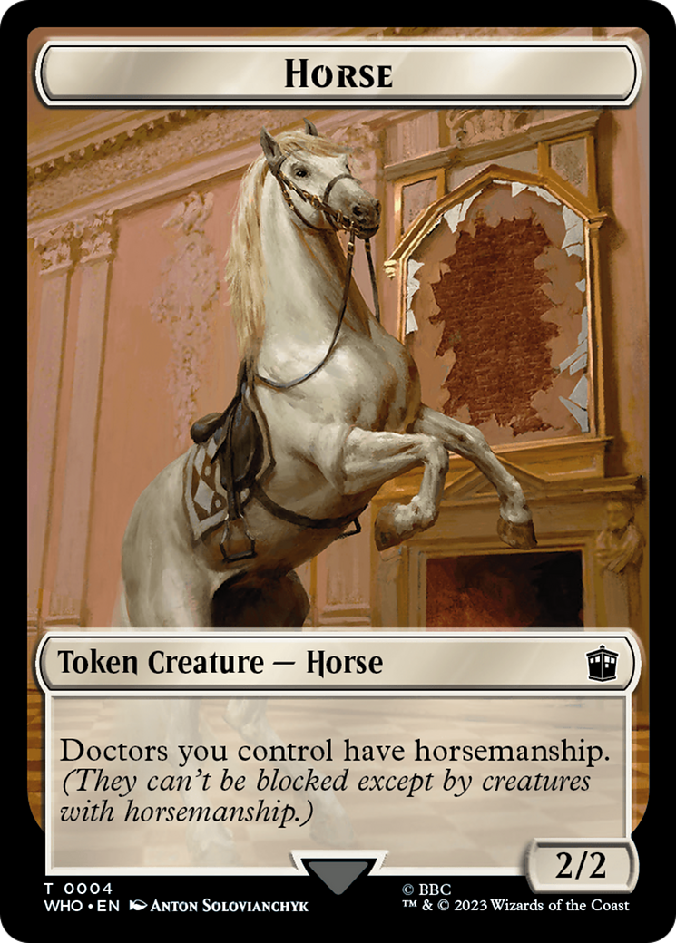 Horse // Soldier Double-Sided Token [Doctor Who Tokens] | Fandemonia Ltd