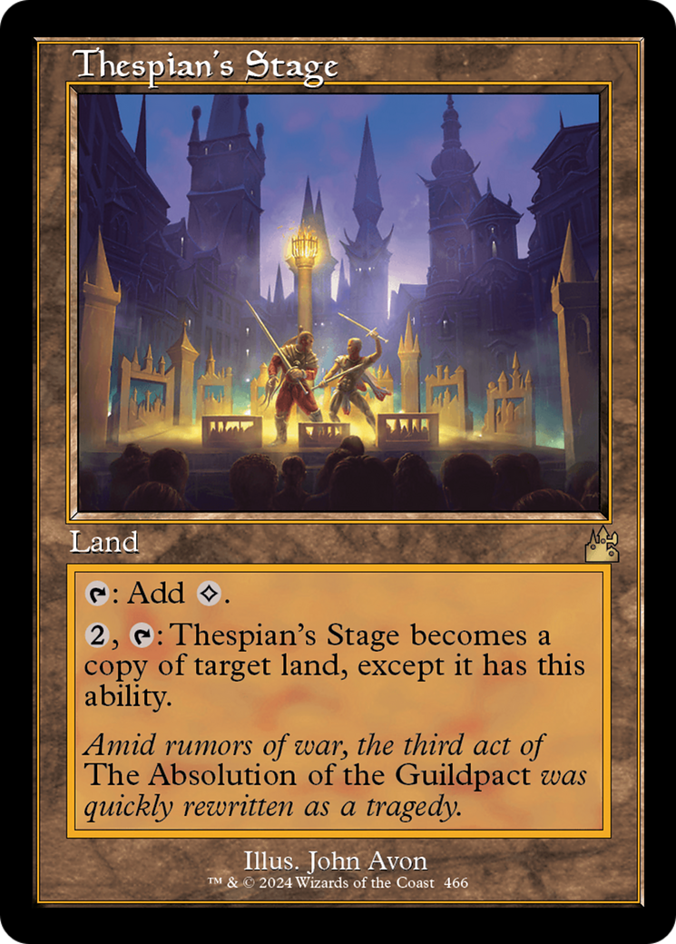 Thespian's Stage (Retro Frame) [Ravnica Remastered] | Fandemonia Ltd