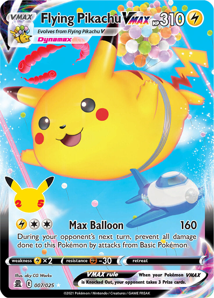 Flying Pikachu VMAX (007/025) [Celebrations: 25th Anniversary] | Fandemonia Ltd