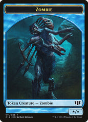 Whale // Zombie (011/036) Double-sided Token [Commander 2014 Tokens] | Fandemonia Ltd