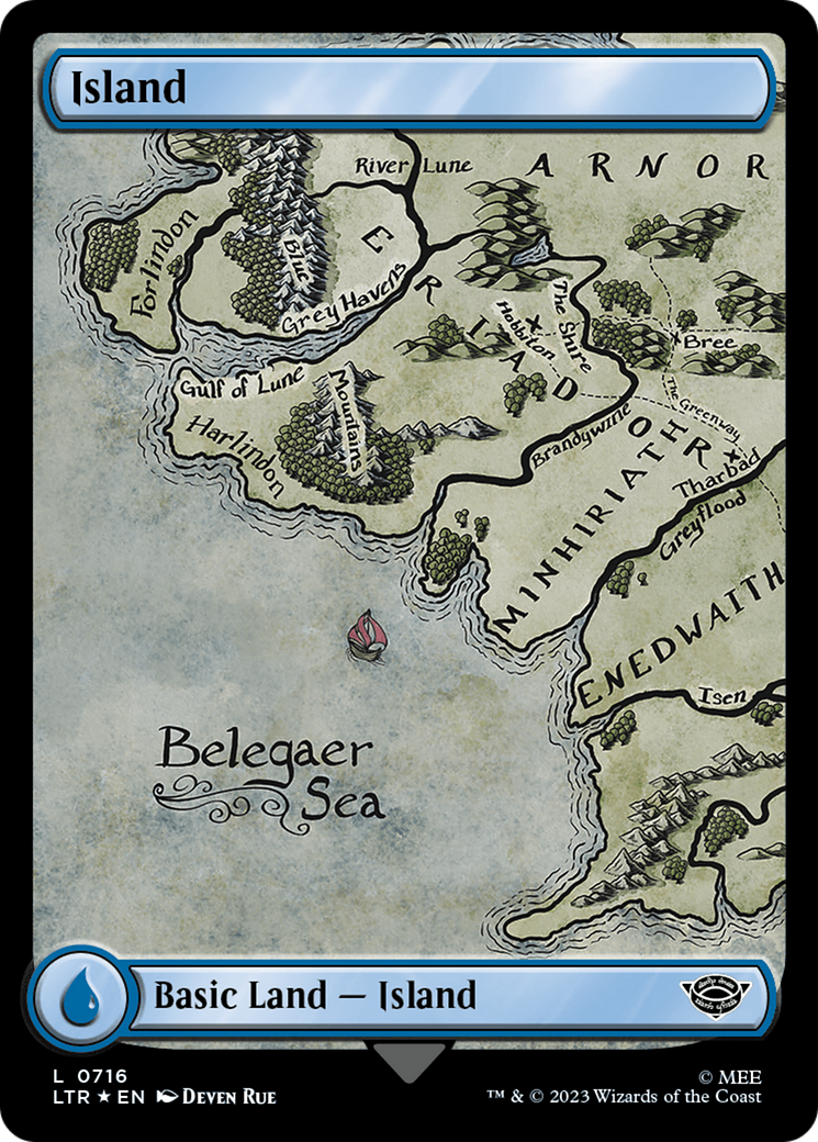 Island (0716) (Surge Foil) [The Lord of the Rings: Tales of Middle-Earth] | Fandemonia Ltd