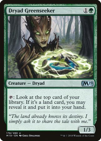 Dryad Greenseeker [Core Set 2019] | Fandemonia Ltd